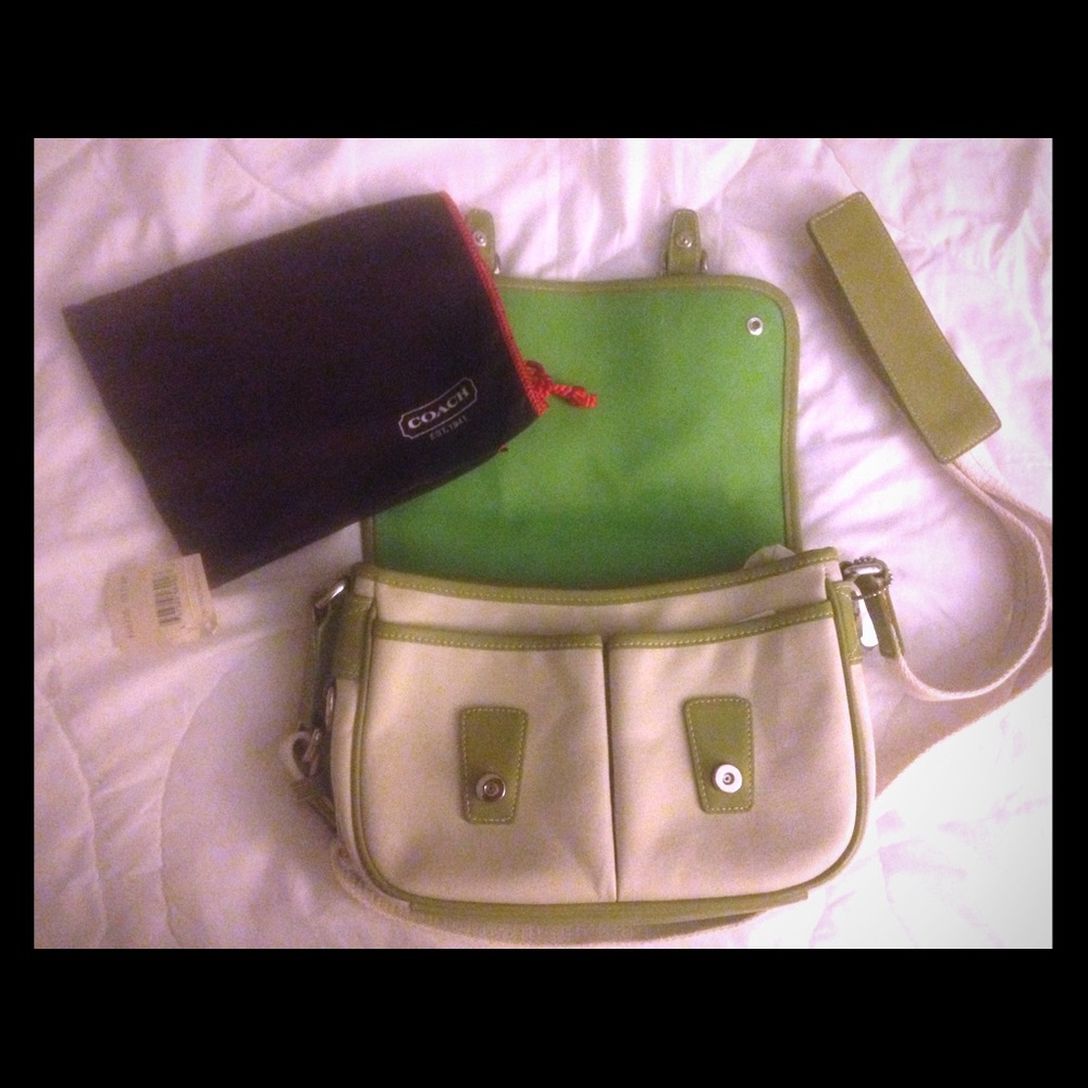 Coach- Twill and Leather Bag